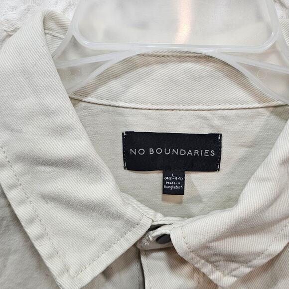 No Boundaries Men's Twill Shirt Jacket - Picture 3 of 5